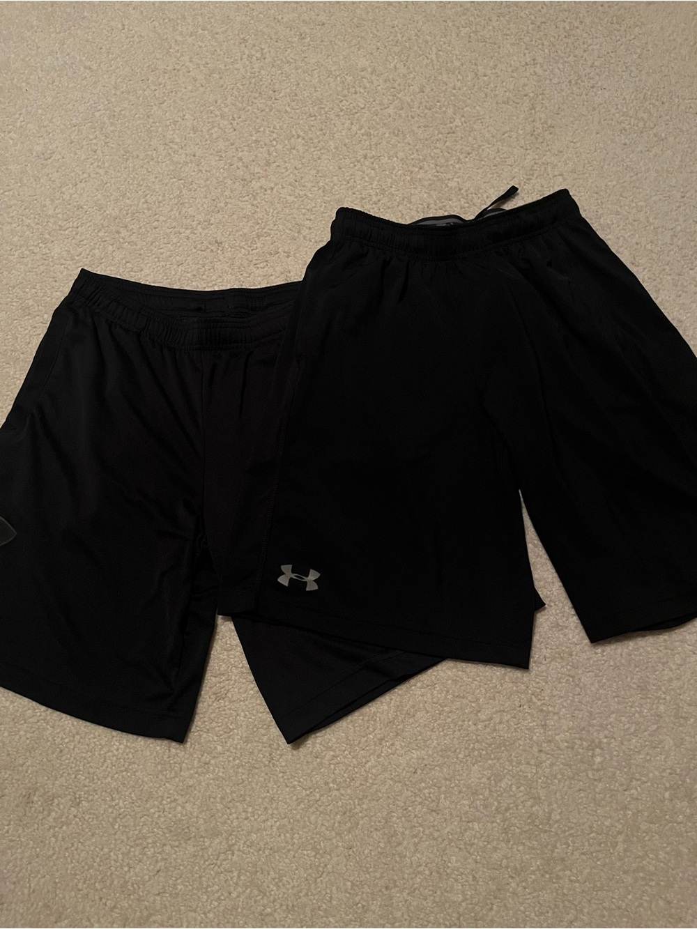 Under Armour Black Athletic Training Shorts Duo